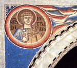 decorazione musiva parietale del ciborio della basilica Eufrasiana, San Demetrio e san Giuliano