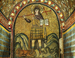 decorazione musiva parietale della cappella Arcivescovile, Cristo vincitore