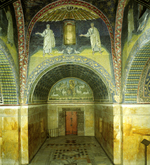 decorazione musiva parietale di Galla  Placidia, Lunetta con apostoli