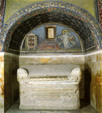 decorazione musiva parietale di Galla Placidia, Lunetta del martirio di san Lorenzo