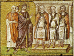 decorazione musiva parietale di S. Apollinare Nuovo, Gesù davanti al Sinedrio