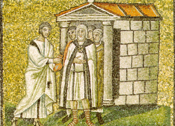 Ravenna, S. Apollinare Nuovo, Il pentimento di Giuda