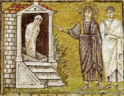 Ravenna, S. Apollinare Nuovo, Resurrezione di Lazzaro