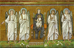 Ravenna, S. Apollinare Nuovo, Vergine in trono