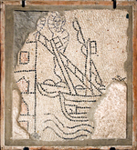 Pavimento musivo di S. Giovanni Evangelista, Assalto navale alle mura di Costantinopoli