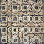 Pavimento musivo di S. Giovanni Evangelista, Decorazione geometrica con rettangoli, quadrati e cerchi