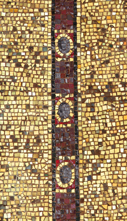 Berlino, Bode Museum, mosaico absidale da S. Michele in Africisco, Cristo fra gli arcangeli, part.