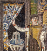 decorazione musiva parietale di S. Vitale, Teodora e il suo seguito